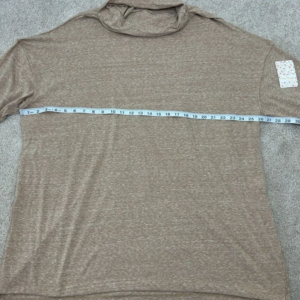 Free People Tunic Top Womens Medium Tan Oversized Fit Dress Stretch Ladies - Picture 7 of 12